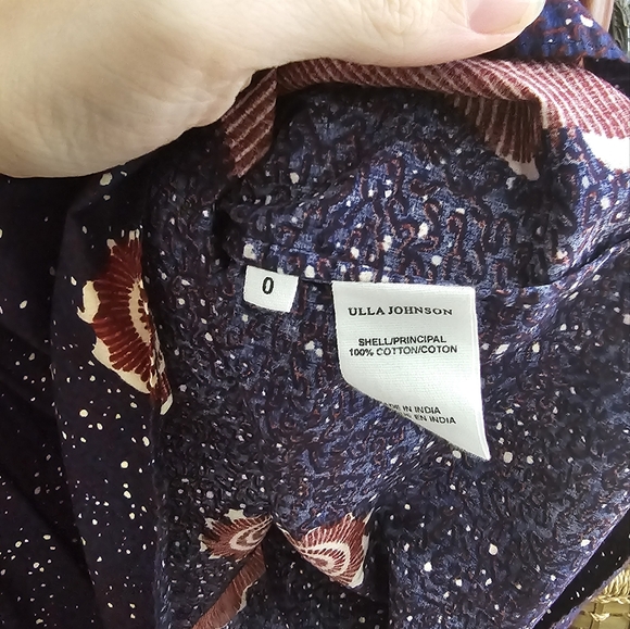 Ultra Johnson Perla Sand Dollar Floral Printed Cotton Dress Small - Picture 8 of 8